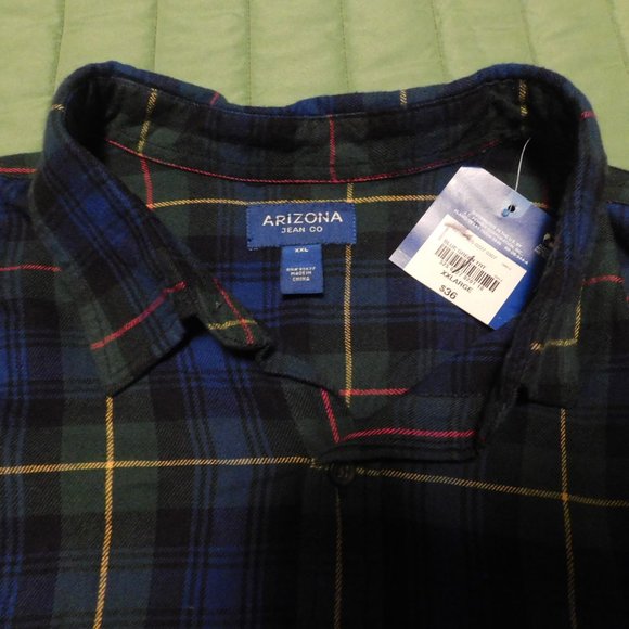 Flannel tartan plaid button down NWT - Picture 4 of 8